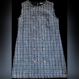 Pink Lily Monochrome Tweed Mini Dress